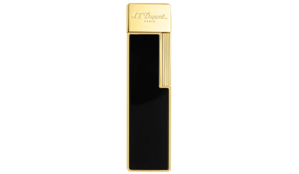 S.T. Dupont Twiggy Feuerzeug Naturlack Schwarz Gold 030002